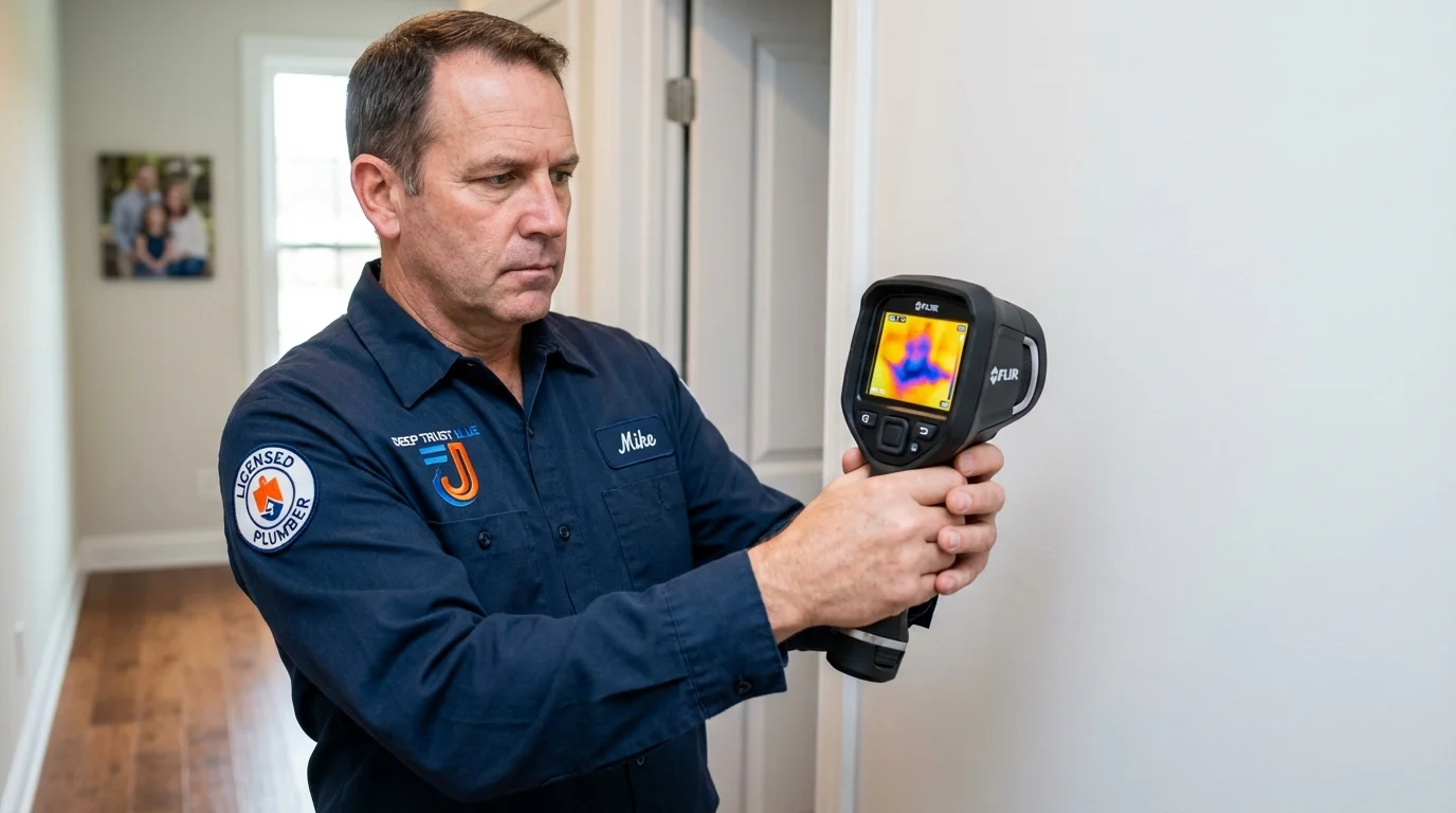 Thermal imaging leak detection by Johns Plumbing LLC in Mount Hermon